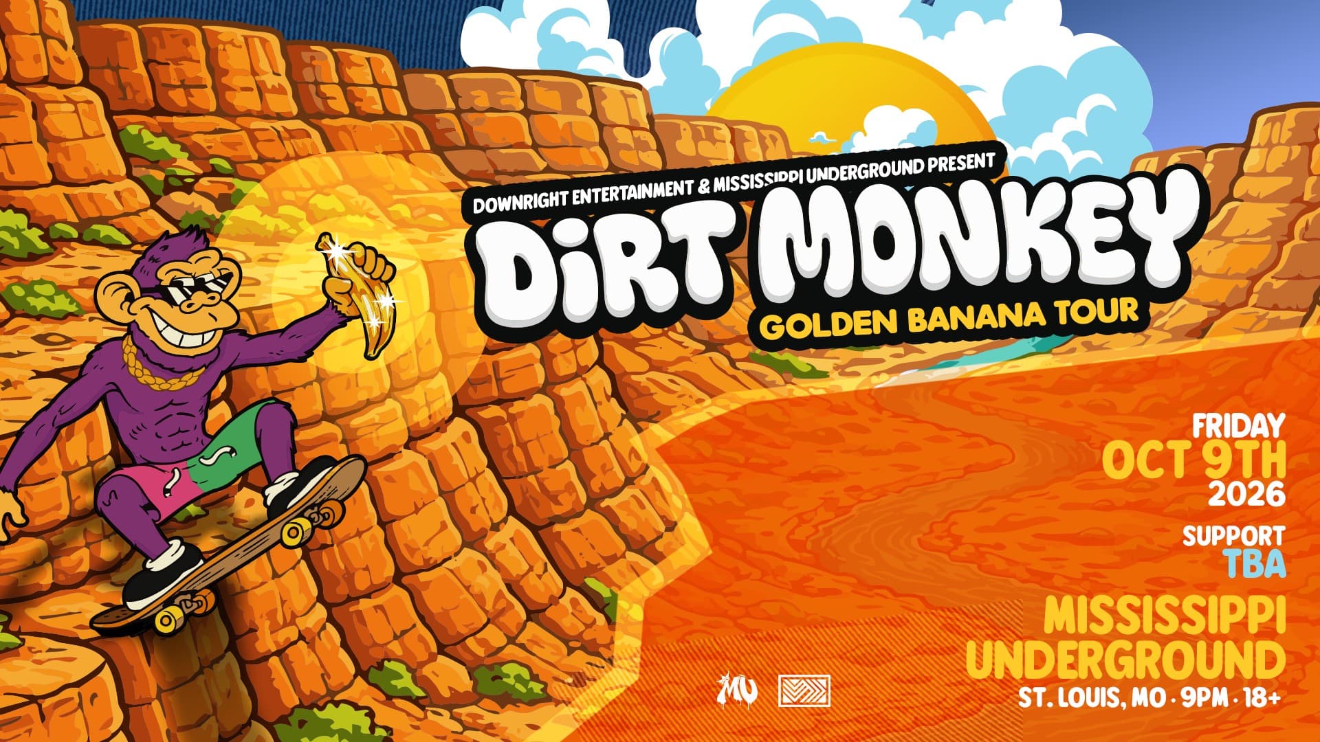 DiRT MONKEY: GOLDEN BANANA TOUR flyer