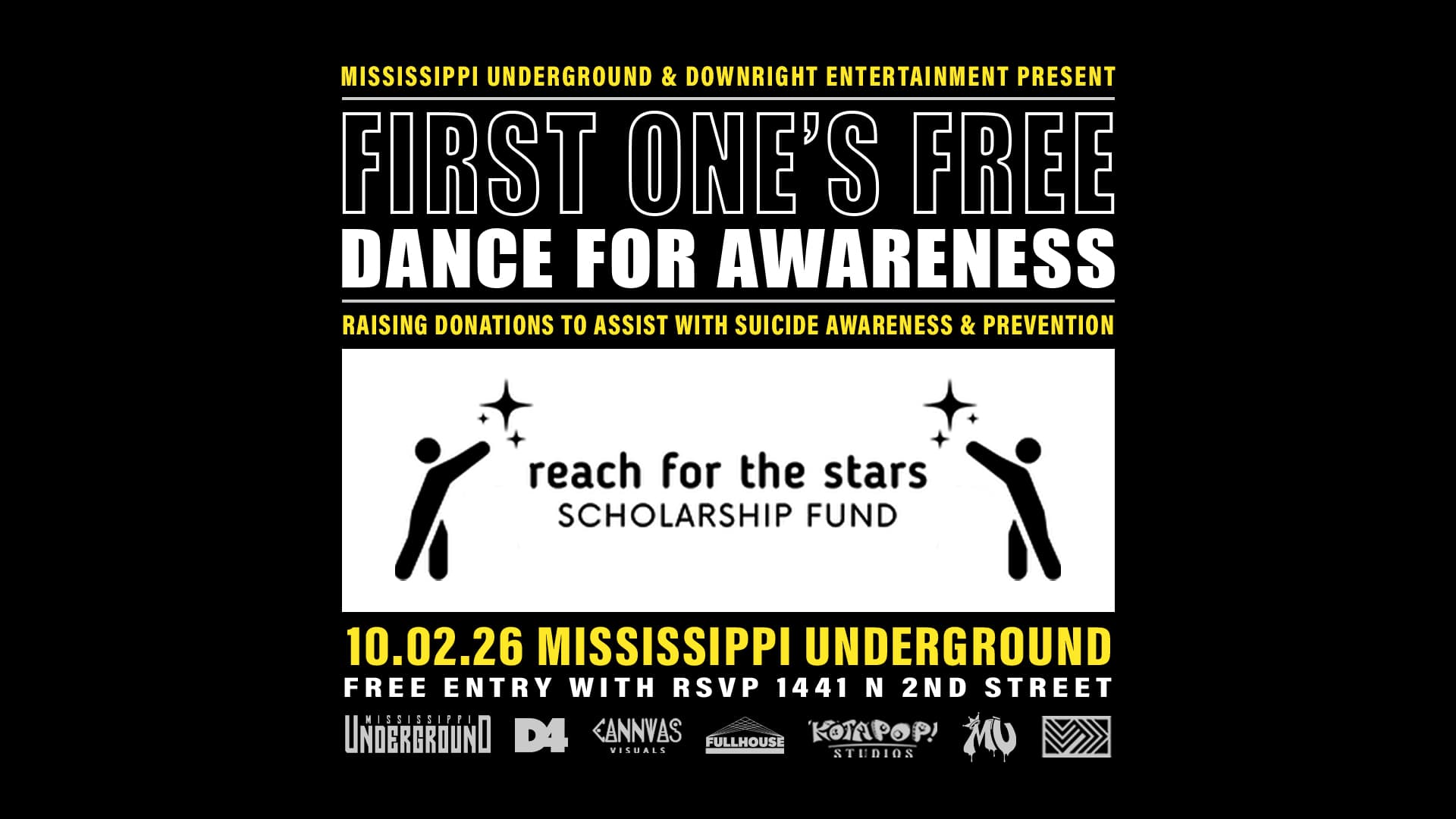 FIRST ONE'S FREE: DANCE FOR AWARENESS flyer