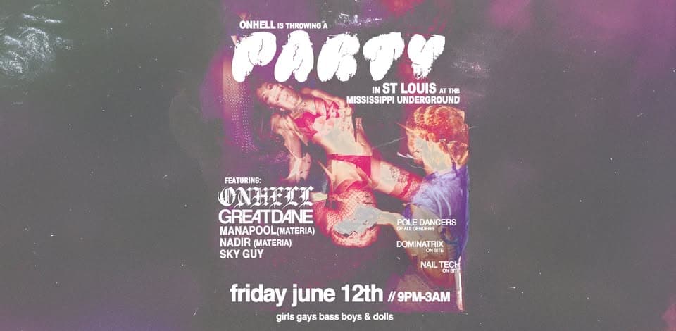 ONHELL IS THROWING A PARTY flyer
