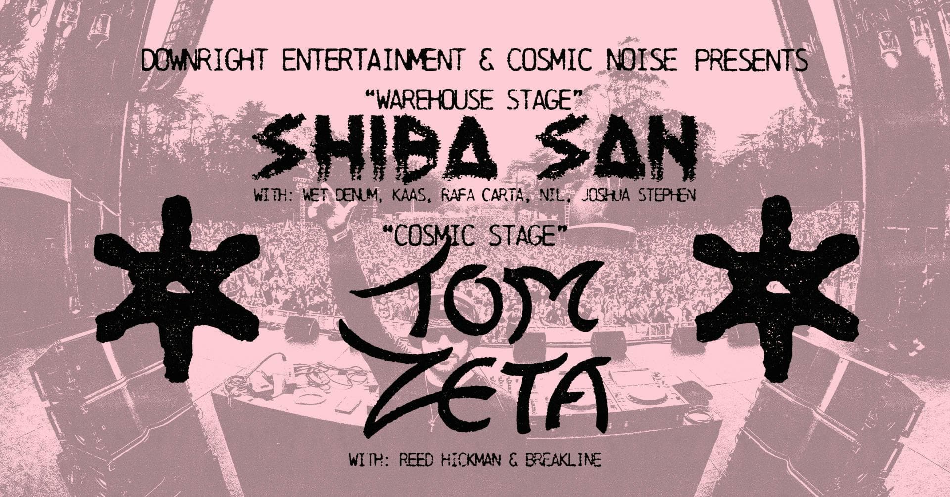 SHIBA SAN & TOM ZETA flyer